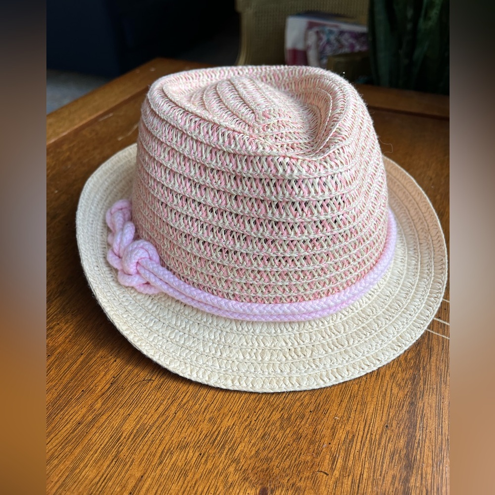 Wallaroo Kids Hat - Pink Straw Fedora